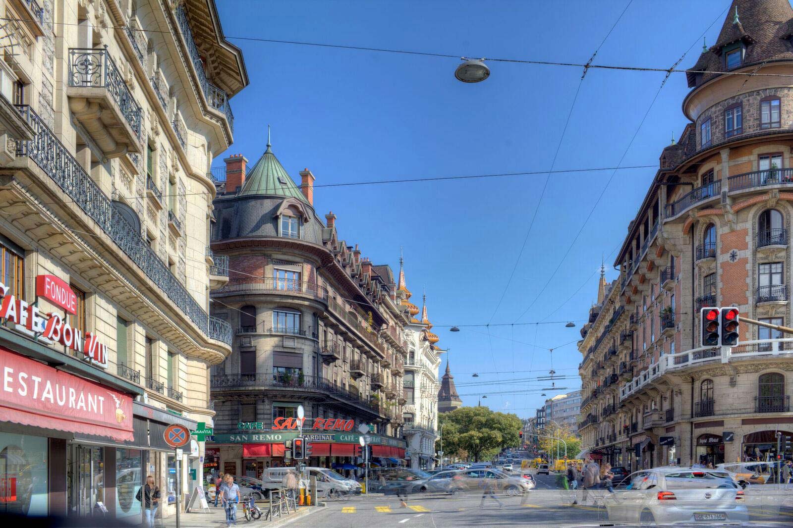 Immeubles genevois d’angle, rue de la Terrassière
